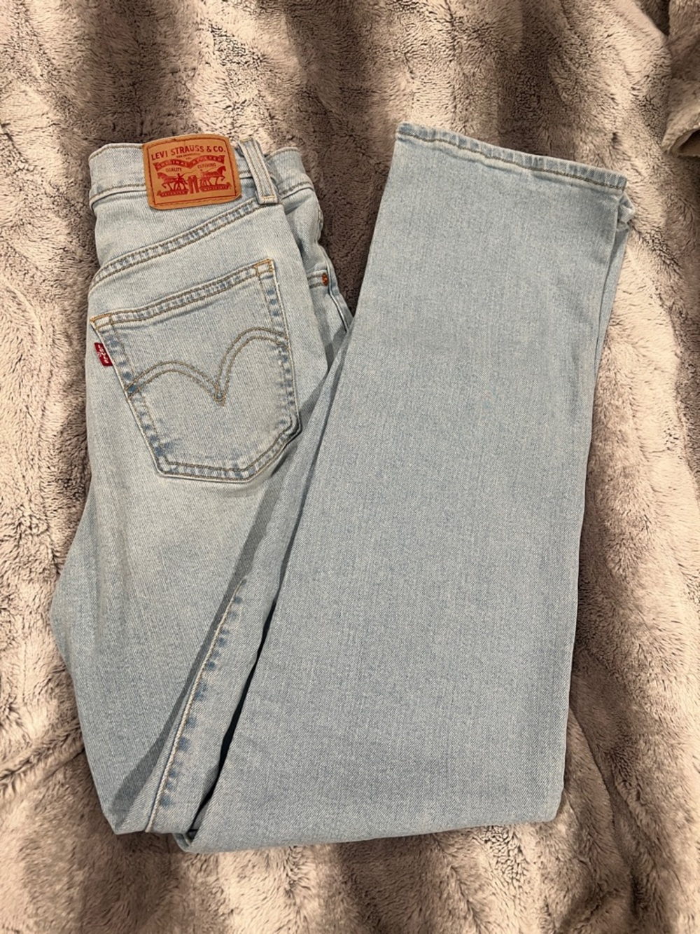 Levis Ribcage Straight High-Rise Light Wash Blue - Size 27 - Picture 5 of 11